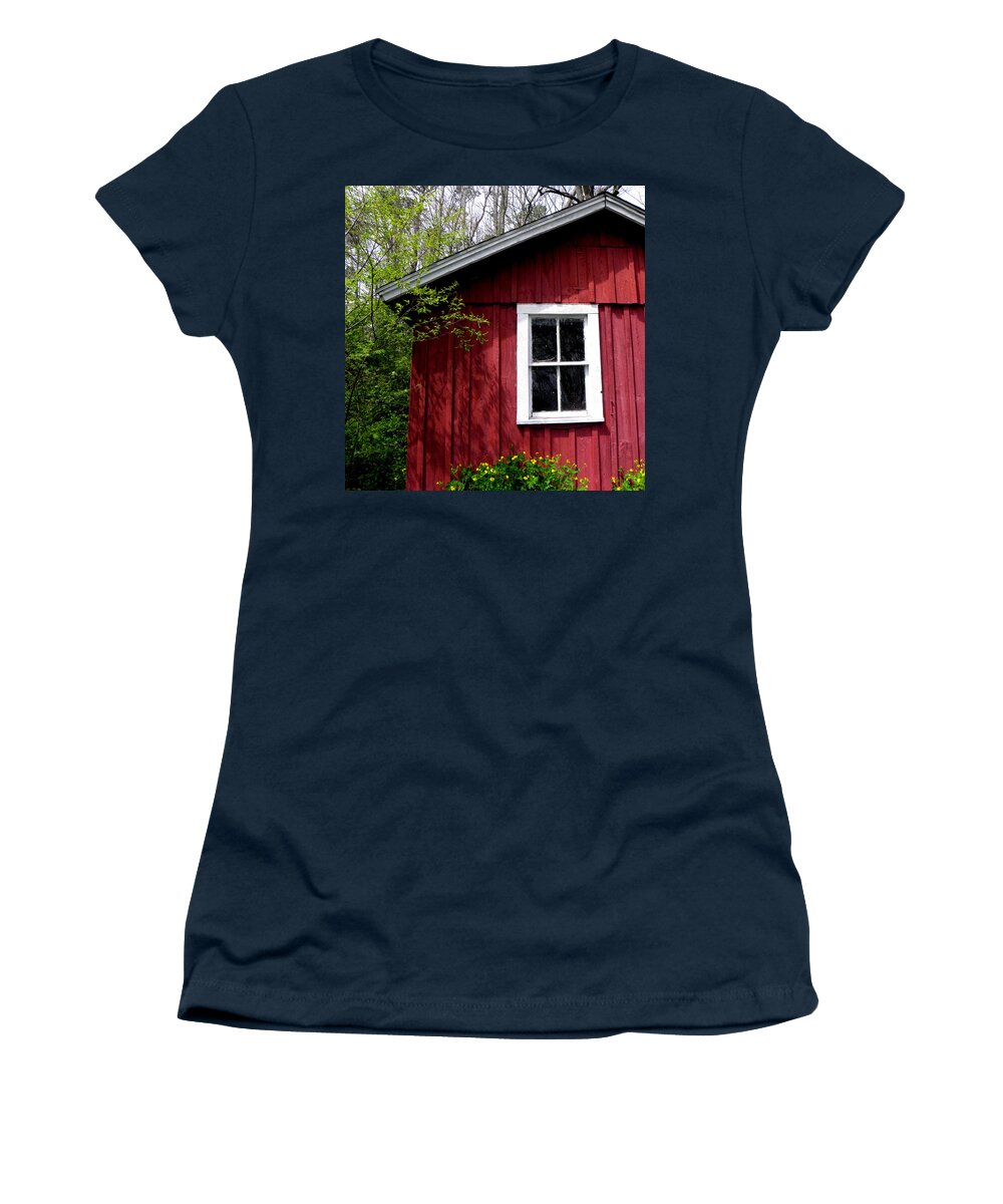 Back In Time Women's T-Shirt featuring the photograph The red room by Kim Galluzzo