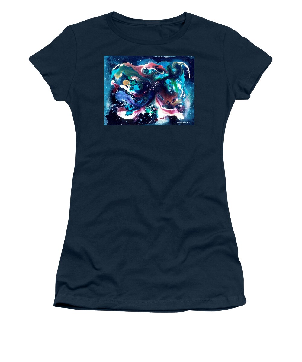 Spiritual Women's T-Shirt featuring the painting The Red Stars of Paradise by Lee Pantas