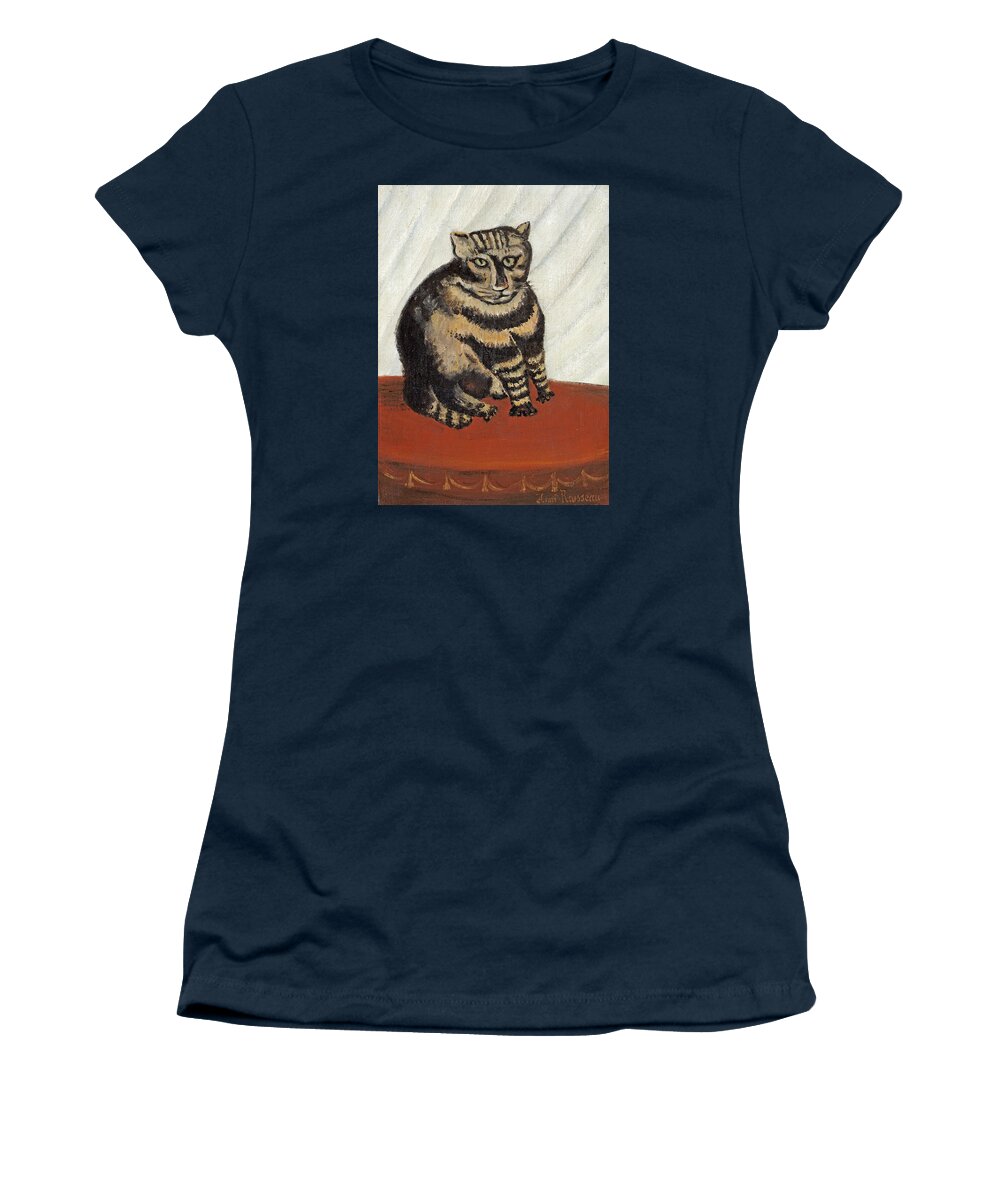 Henri Rousseau Women's T-Shirt featuring the painting The Tabby by Henri Rousseau
