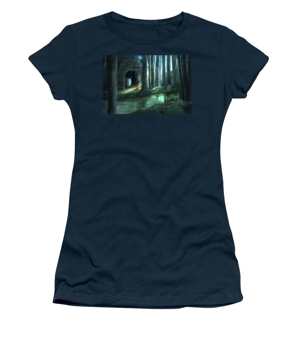Creature Women's T-Shirt featuring the digital art The Toadstools by Catherine Swenson
