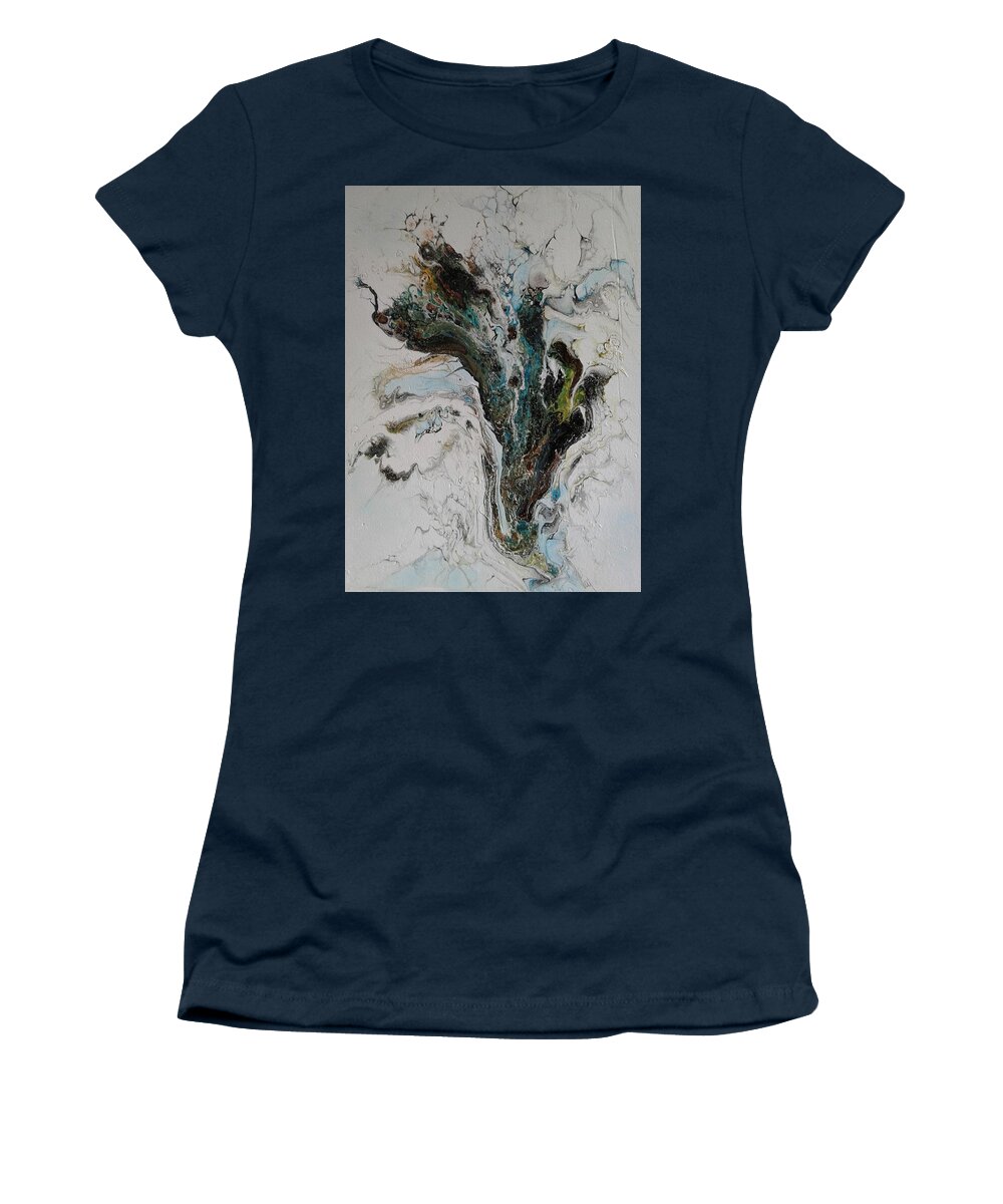 Abstract Women's T-Shirt featuring the painting The Wave by Pat Purdy