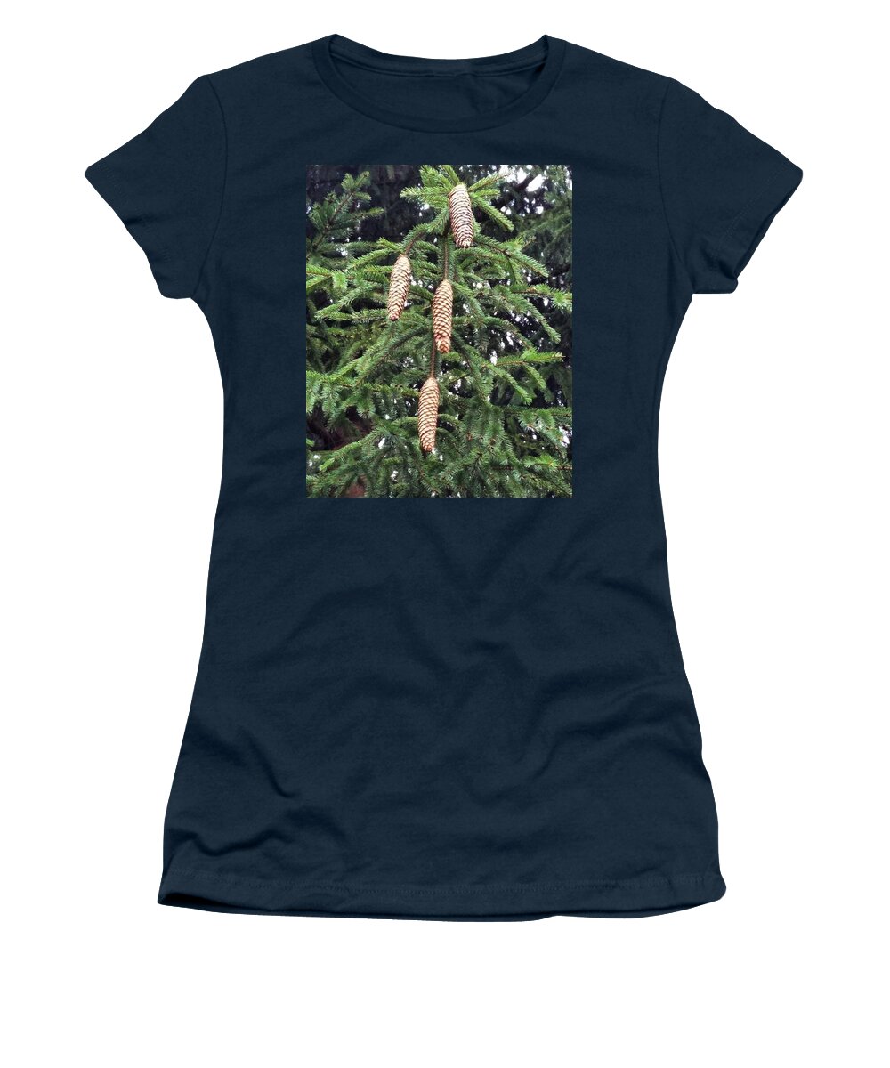 Pinecone Women's T-Shirt featuring the photograph Then There Were Four by Vic Ritchey