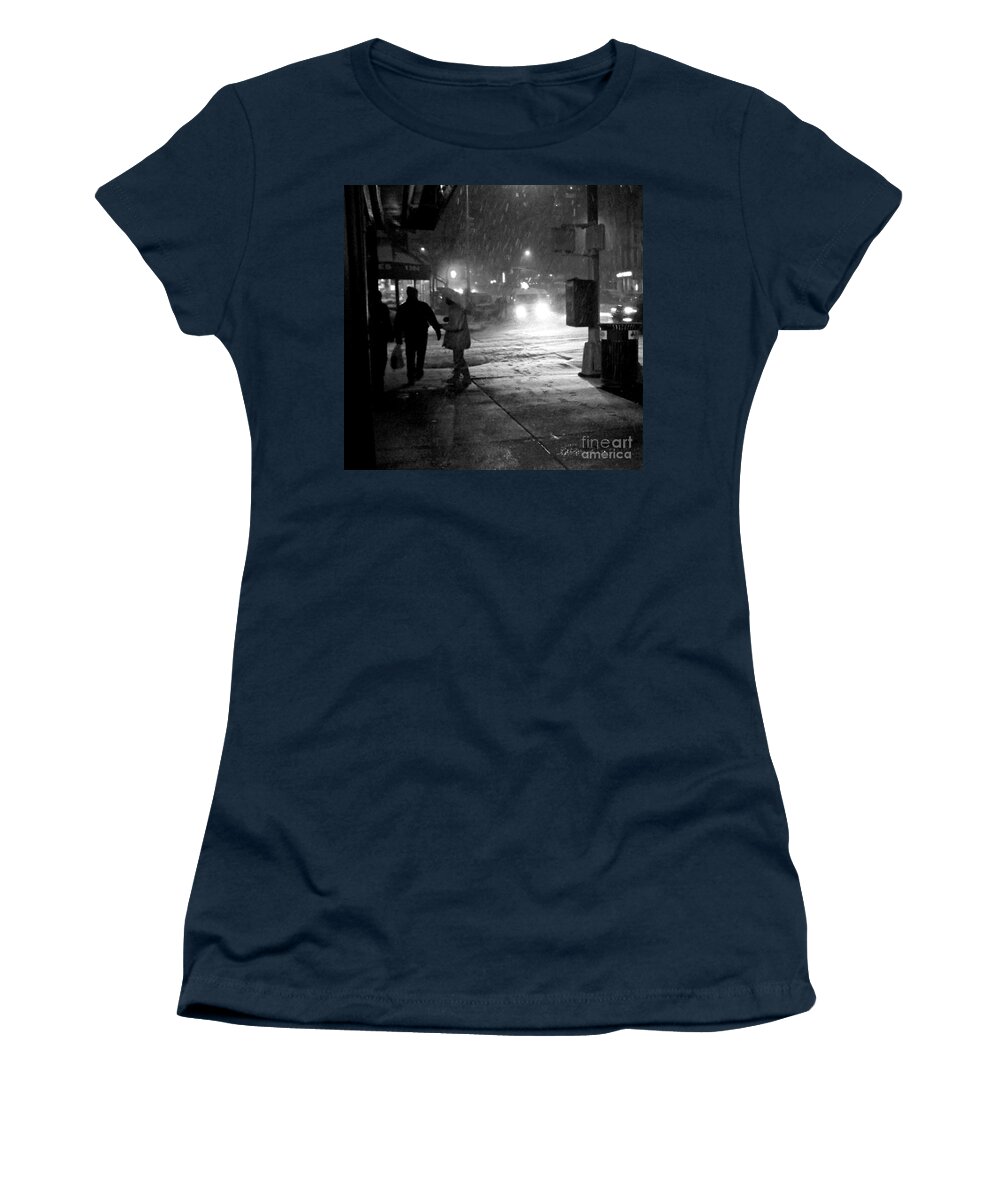 Winter Women's T-Shirt featuring the photograph Theres No Time Like Snow Time - Winter in New York by Miriam Danar