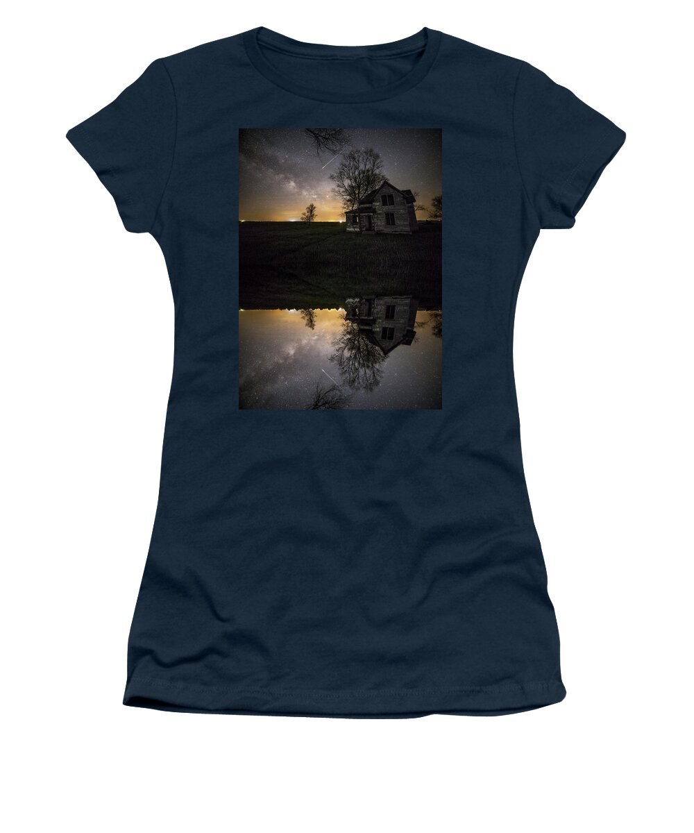 Sky Women's T-Shirt featuring the photograph Through a mirror darkly by Aaron J Groen