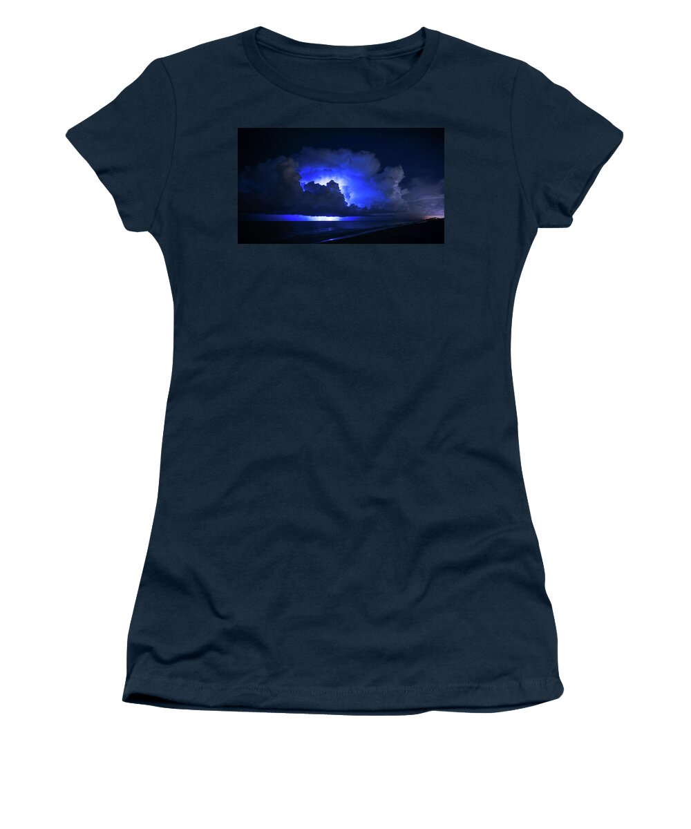 Florida Women's T-Shirt featuring the photograph Thunderstorm City Delray Beach Florida by Lawrence S Richardson Jr
