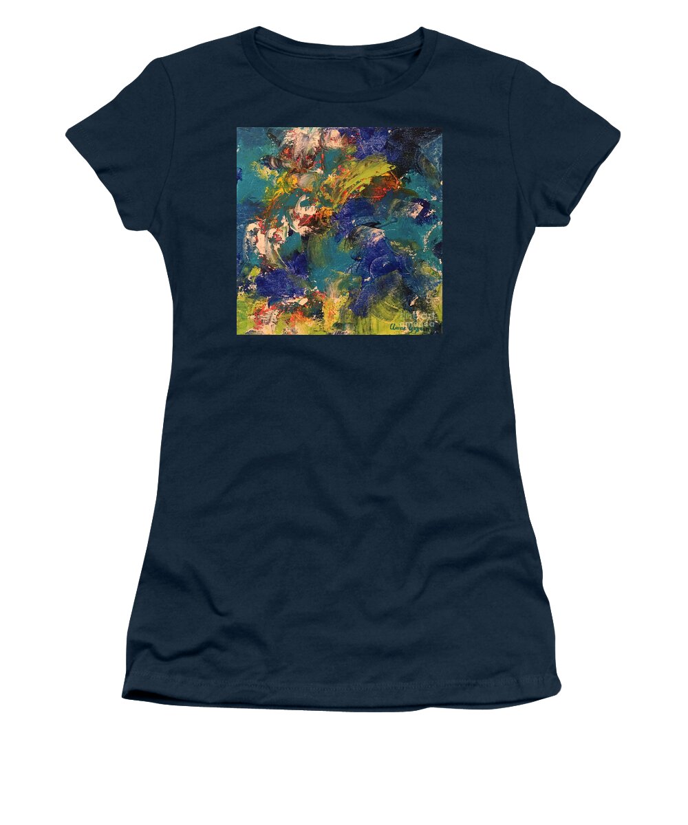 Abstract Women's T-Shirt featuring the painting Tidal Wave by Claire Gagnon