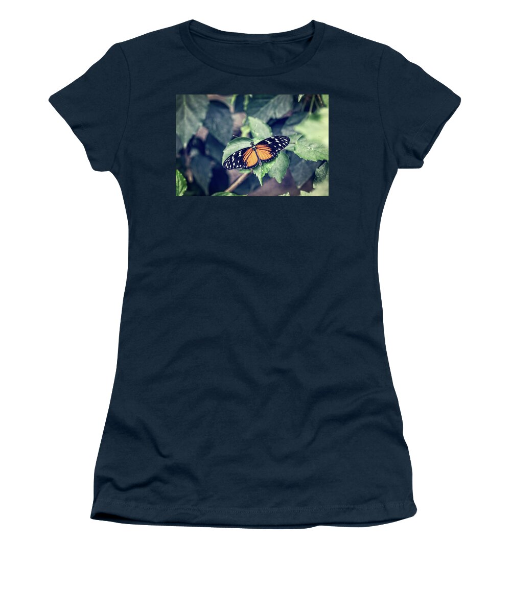 Tiger Women's T-Shirt featuring the photograph Tiger Longwing Butterfly by Tim Abeln
