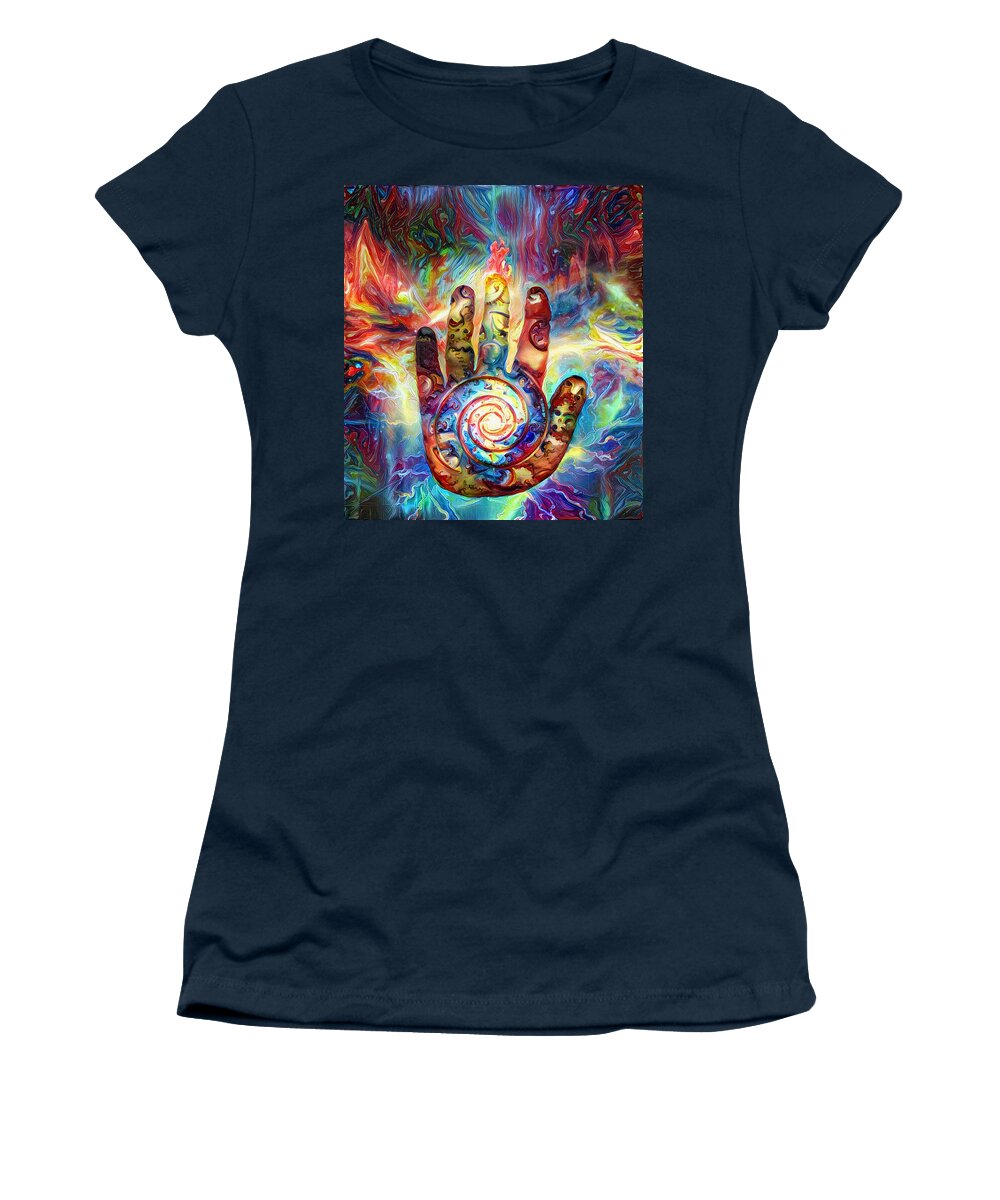 Painting Women's T-Shirt featuring the painting Time Machine by Bruce Rolff