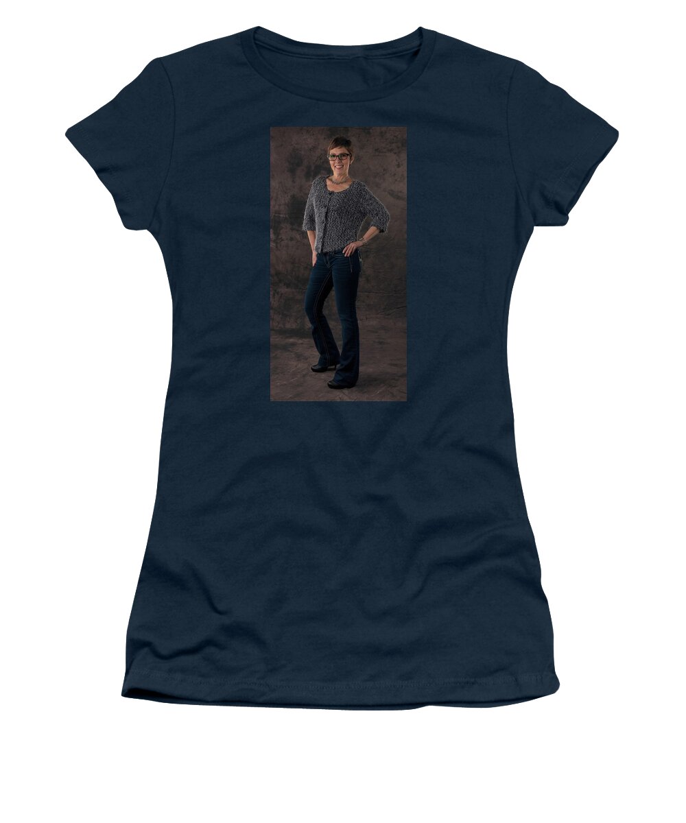 Tina Richard Women's T-Shirt featuring the photograph Tina Always Ready by Gregory Daley MPSA