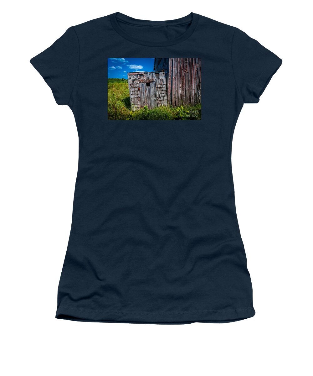 Abandoned Women's T-Shirt featuring the photograph Tiny Privy by Roger Monahan