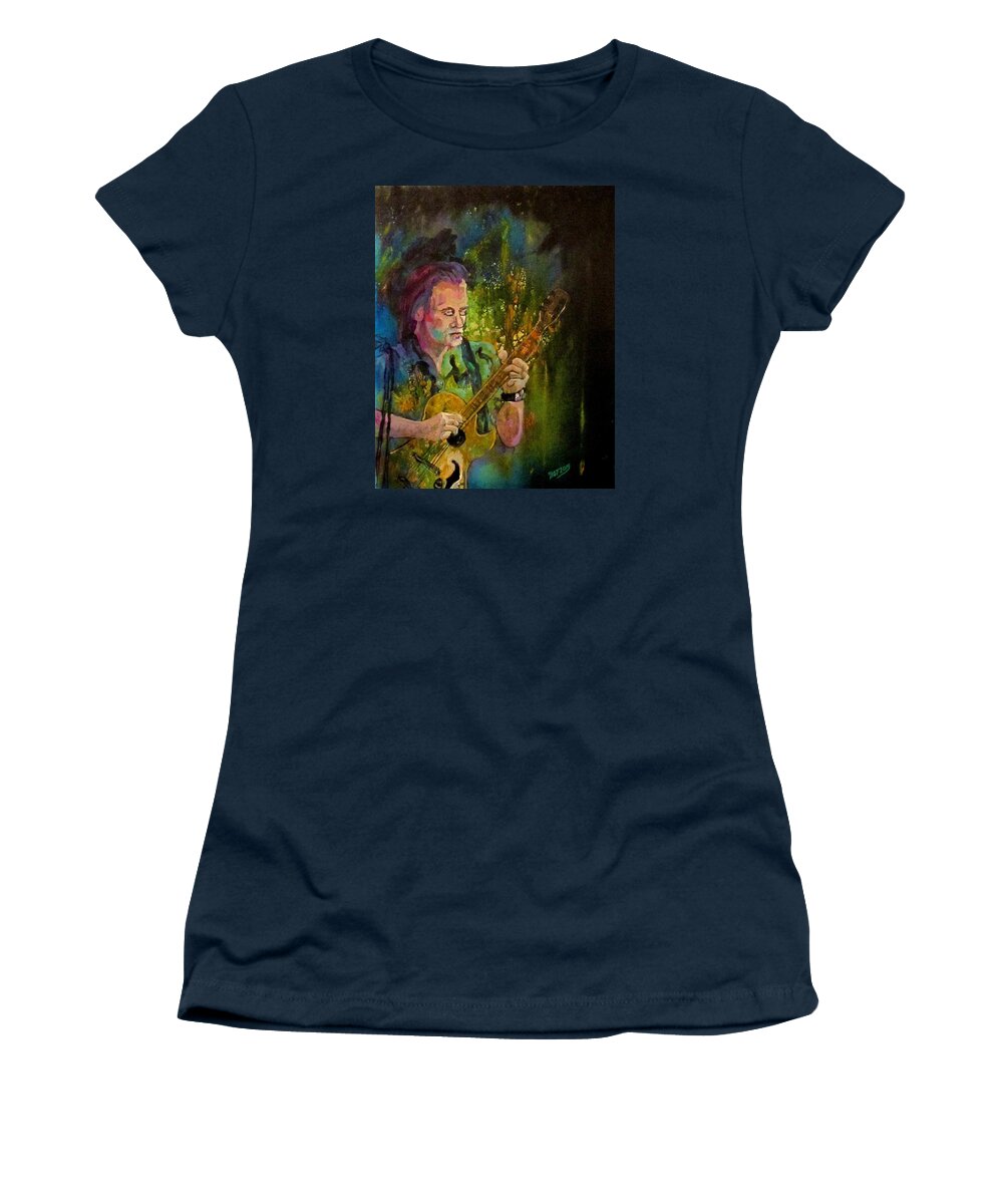 Musician Women's T-Shirt featuring the painting TJ by Barbara O'Toole