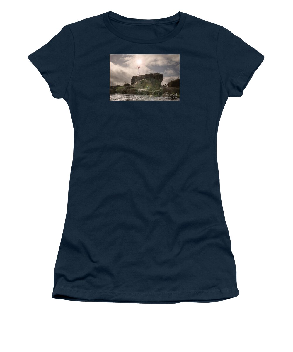 Woman Women's T-Shirt featuring the photograph To hold the light by Clayton Bastiani