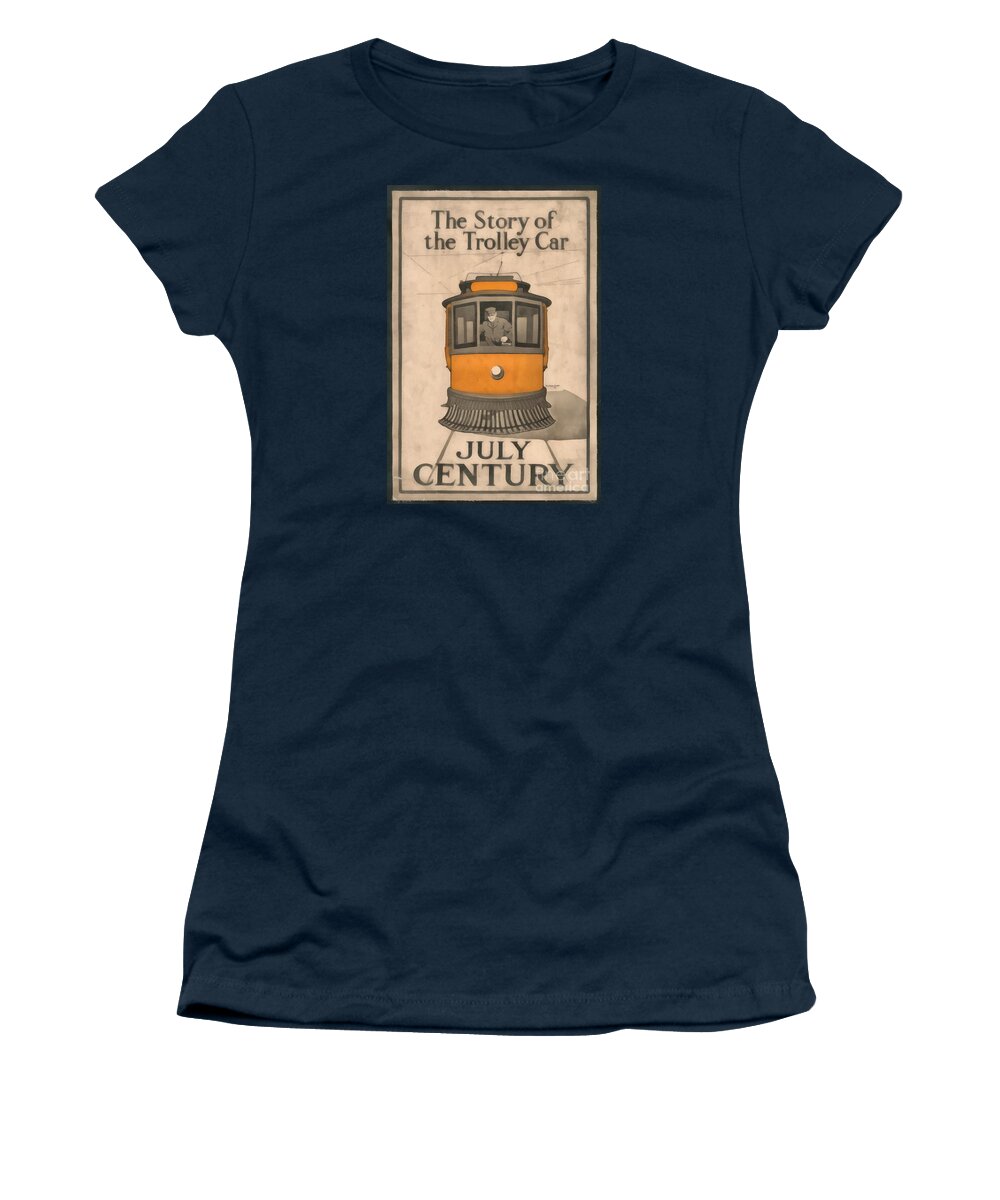 Painting Women's T-Shirt featuring the painting Tolley Car Vintage by Edward Fielding