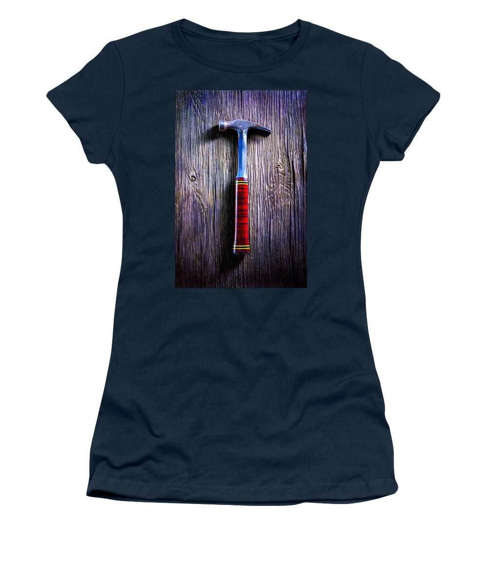 Hand Women's T-Shirt featuring the photograph Tools On Wood 42 by YoPedro