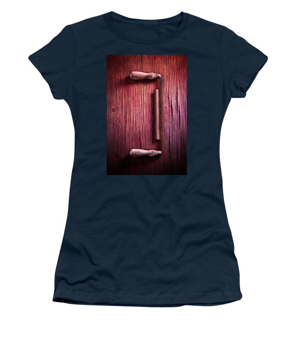 Blade Women's T-Shirt featuring the photograph Tools On Wood 43 by YoPedro