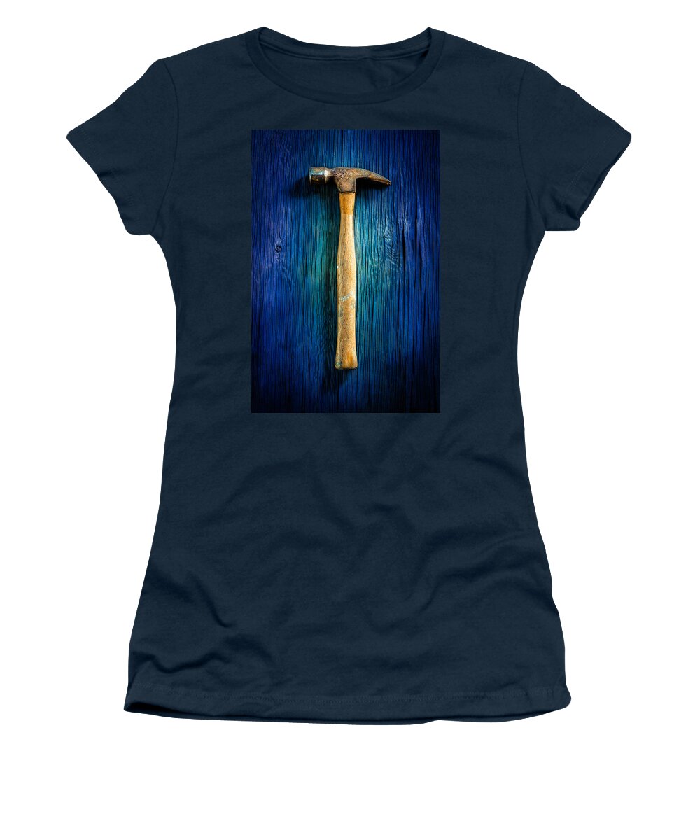Hand Women's T-Shirt featuring the photograph Tools On Wood 49 by YoPedro
