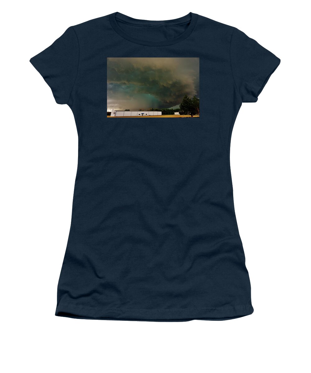 Cloud Women's T-Shirt featuring the photograph Tornadic Supercell by Ed Sweeney