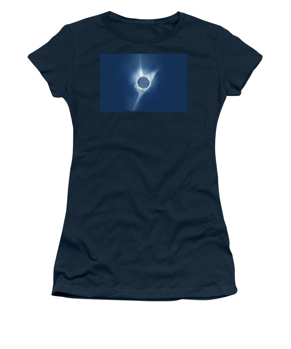 Solar Eclipse Women's T-Shirt featuring the photograph Total Eclipse by Ralf Rohner