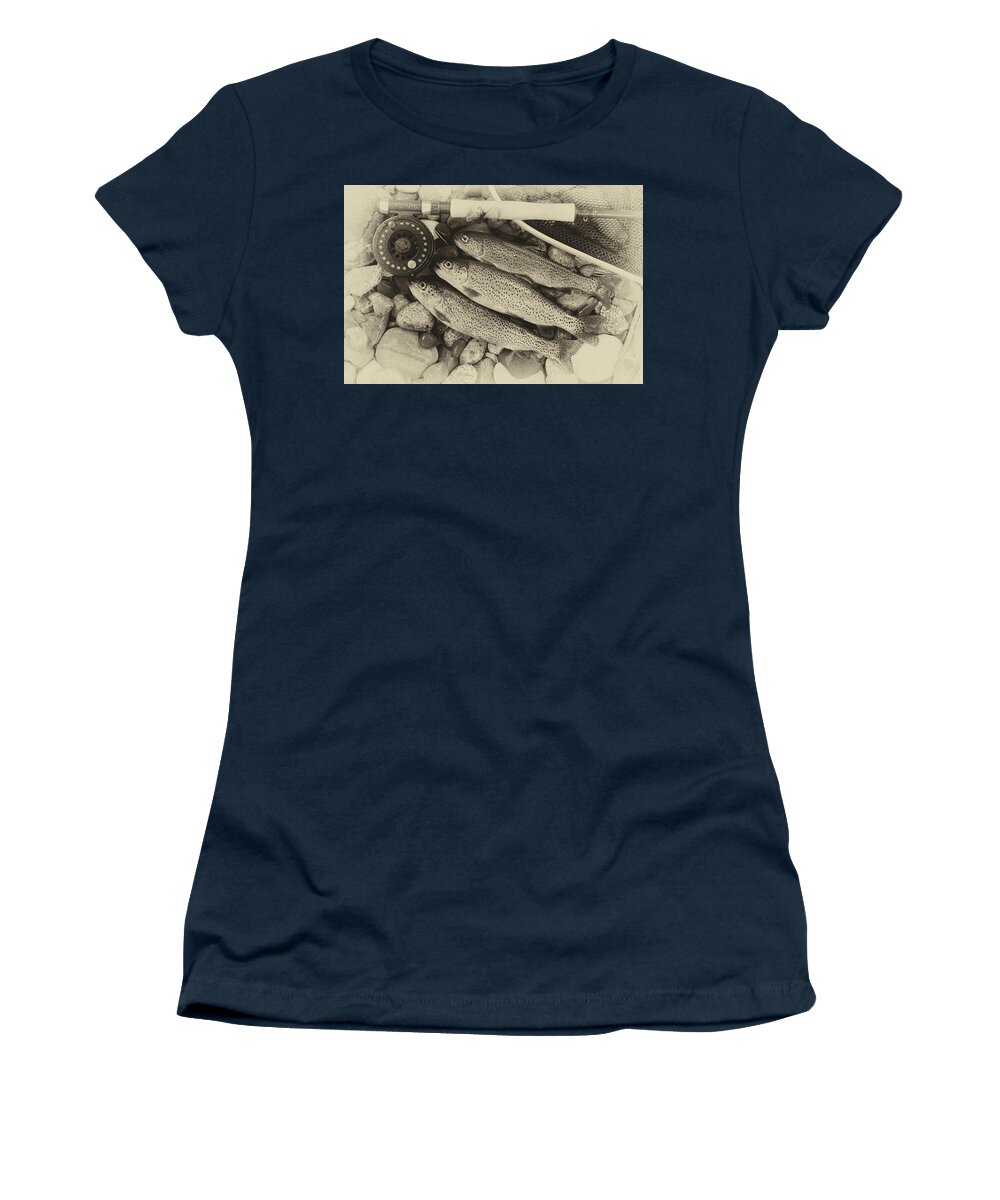 Traditional Vintage trout fishing Women's T-Shirt