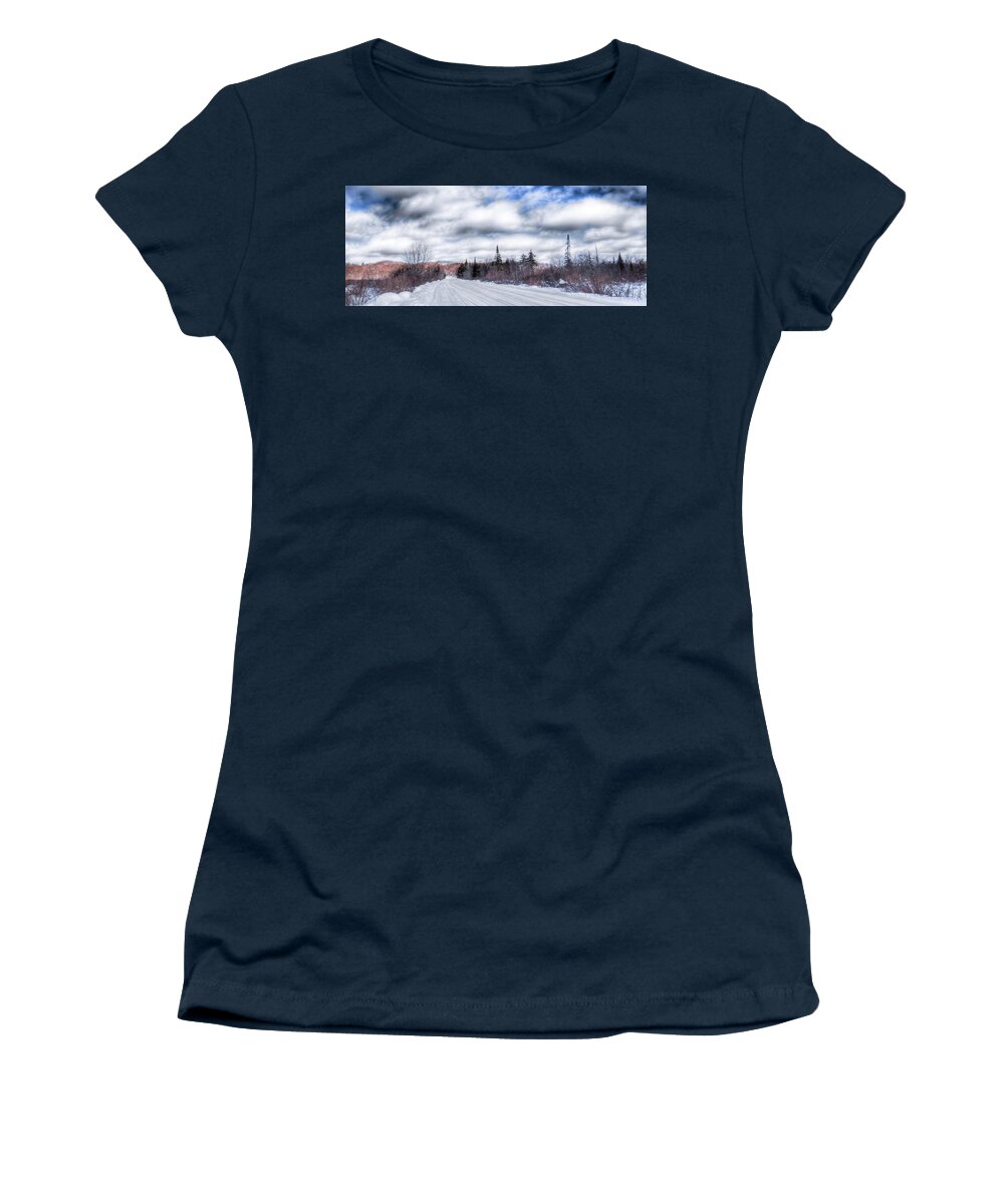 Landscapes Women's T-Shirt featuring the photograph Trail One in Old Forge by David Patterson
