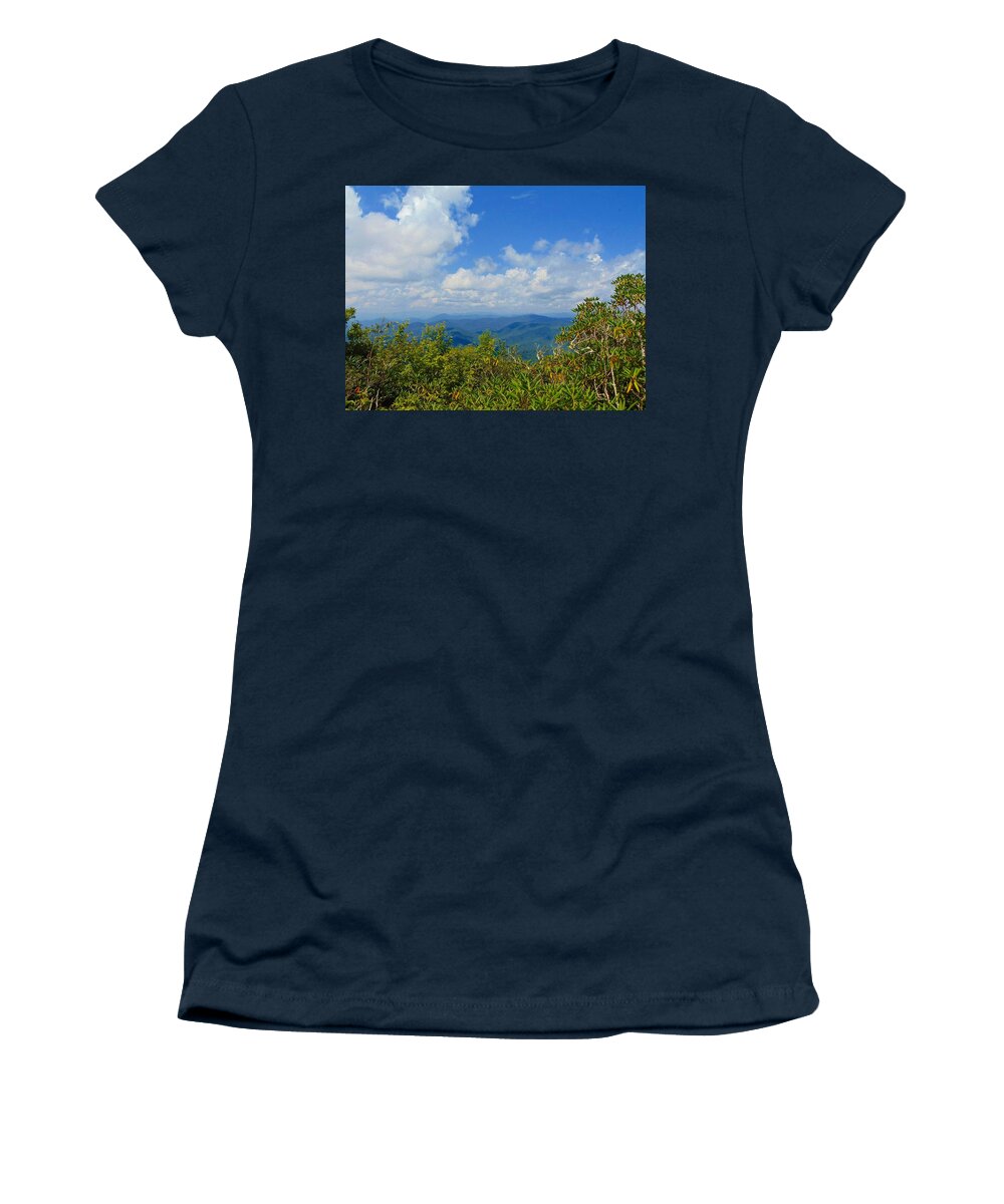 Vista Women's T-Shirt featuring the photograph Tray Mountain Summit - South by Richie Parks