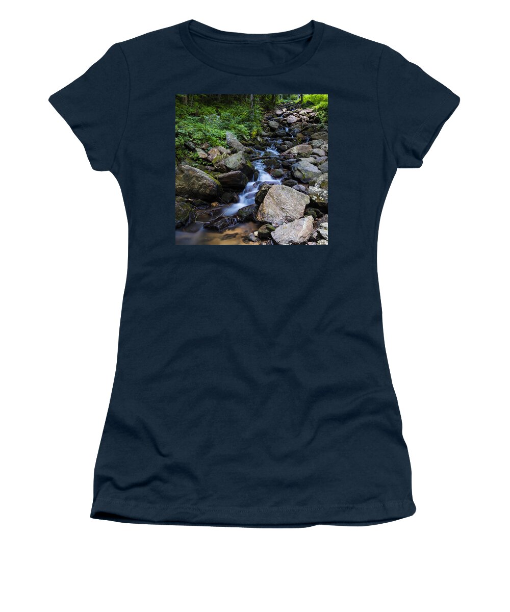 Water Women's T-Shirt featuring the photograph Trickling Mountain Brook by Sean Allen