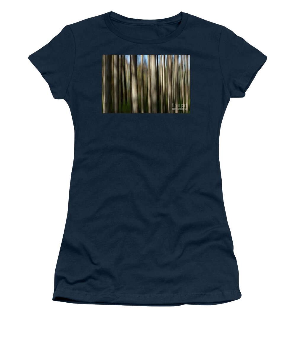 Trees Women's T-Shirt featuring the photograph Trunks Abstract by Randy Pollard
