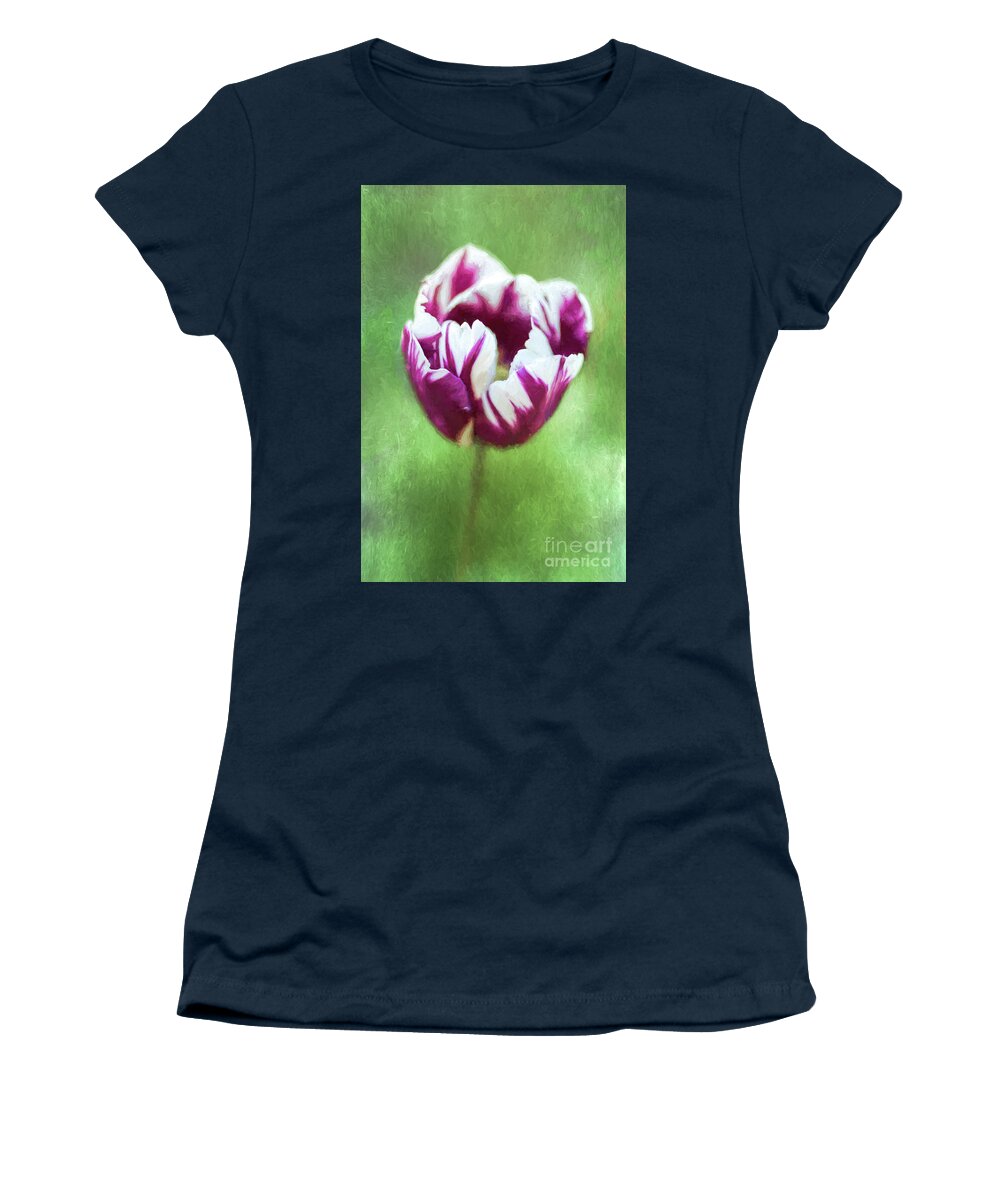 Tulip Women's T-Shirt featuring the digital art Tulip Rems Favourite aka Zurel by Liz Leyden