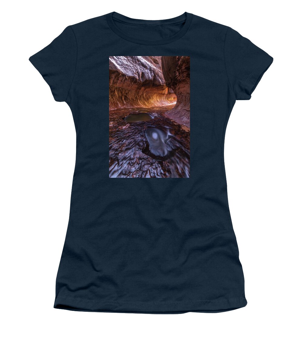 Zion Women's T-Shirt featuring the photograph Tunnel of Ice and Light by Dustin LeFevre