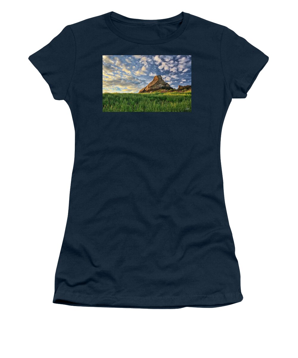 Turtle Rock Women's T-Shirt featuring the photograph Turtle Rock At Sunset 2 by Endre Balogh
