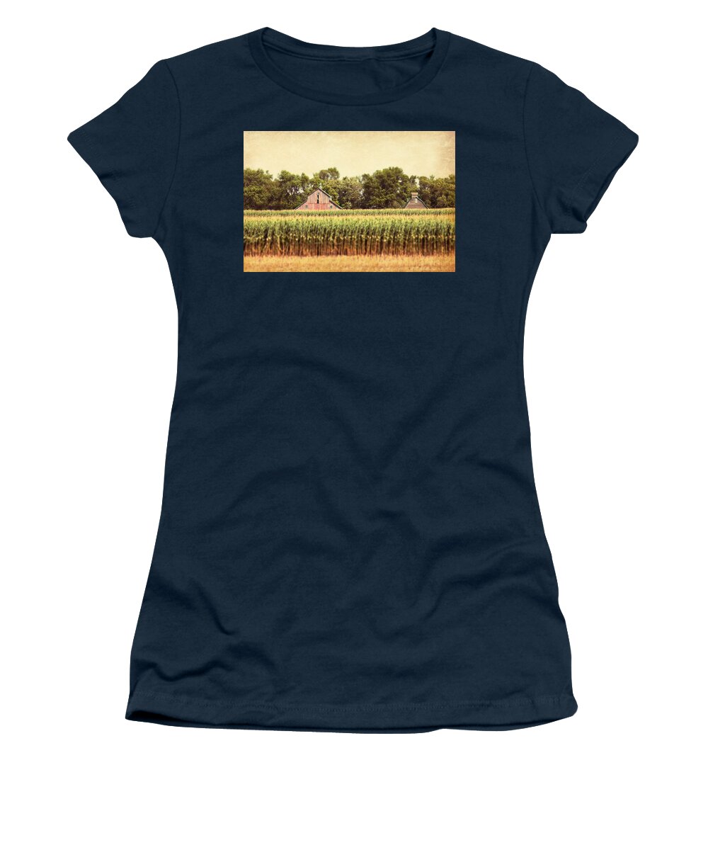 Barn Women's T-Shirt featuring the photograph Twin Peaks by Julie Hamilton