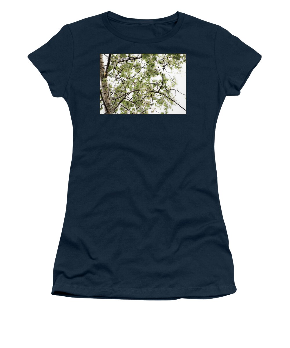 Birch Women's T-Shirt featuring the photograph Twist and Turn - by Julie Weber