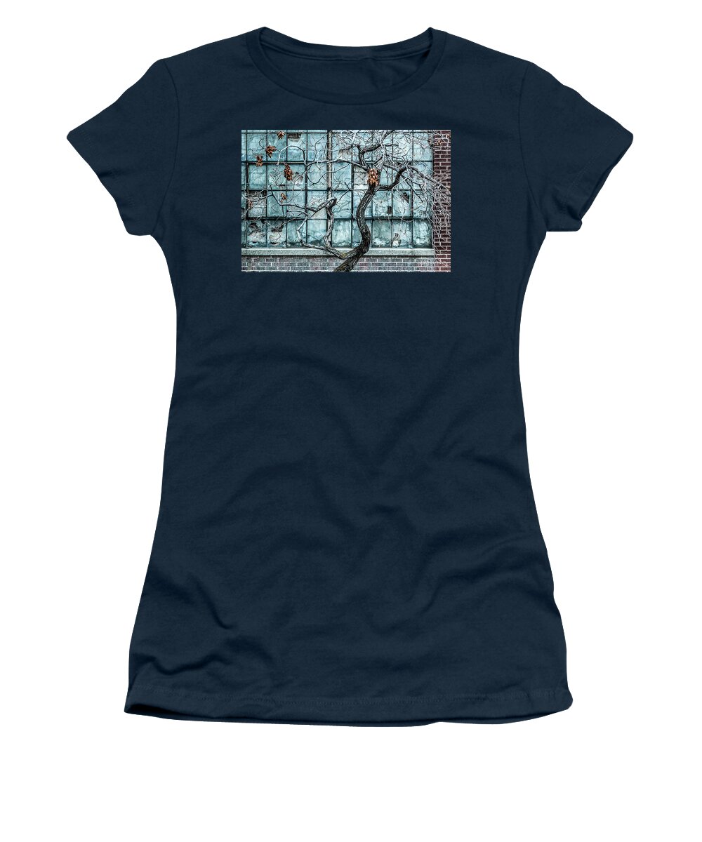Abstracts Women's T-Shirt featuring the photograph Twisted Decay - Abstract Metaphor by Steven Milner