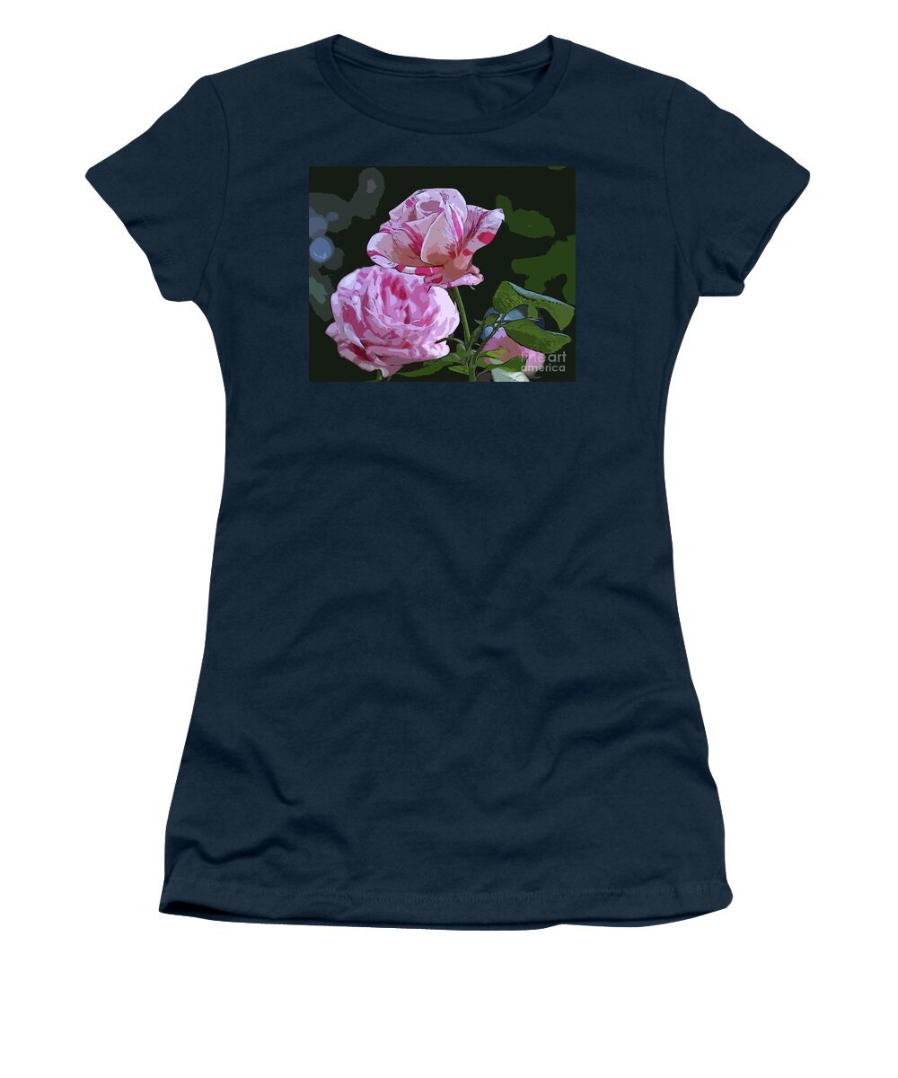 Botanical Women's T-Shirt featuring the digital art Two Candy Canes by Kirt Tisdale