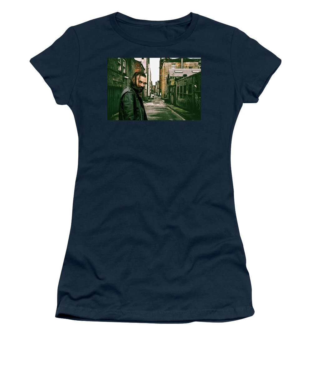 Movie Women's T-Shirt featuring the photograph Uncharted urban mix by Ryan Crane
