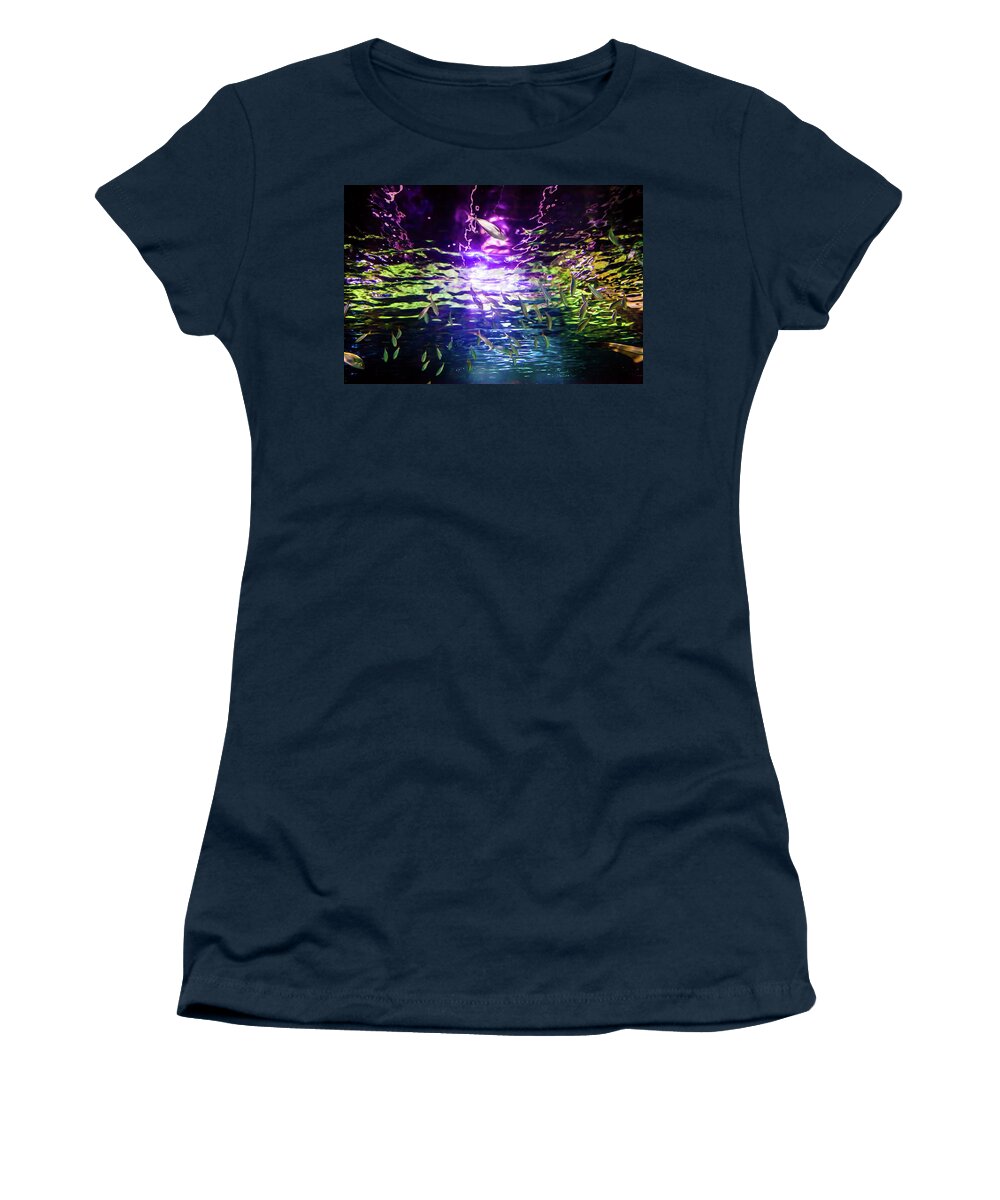 Under Water Women's T-Shirt featuring the photograph Under The Rainbow by Az Jackson