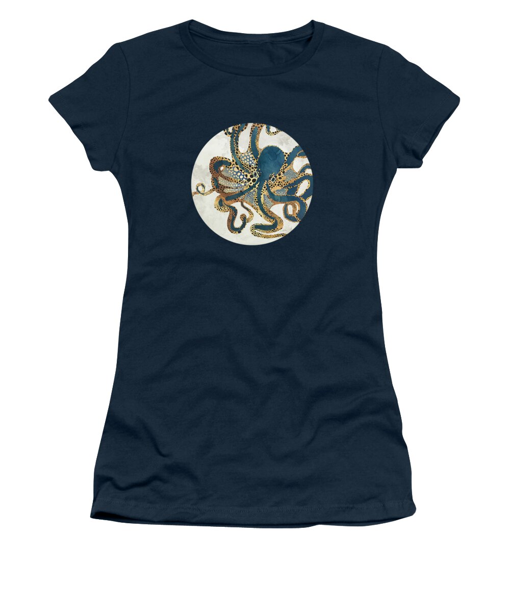 Octopus Women's T-Shirt featuring the digital art Underwater Dream VI by Spacefrog Designs