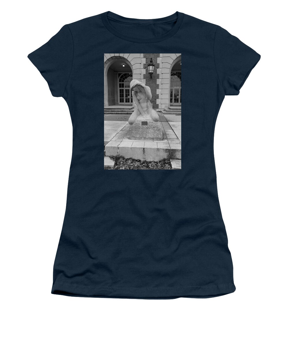Big Ten Women's T-Shirt featuring the photograph University of Illinois Statue 7 by John McGraw