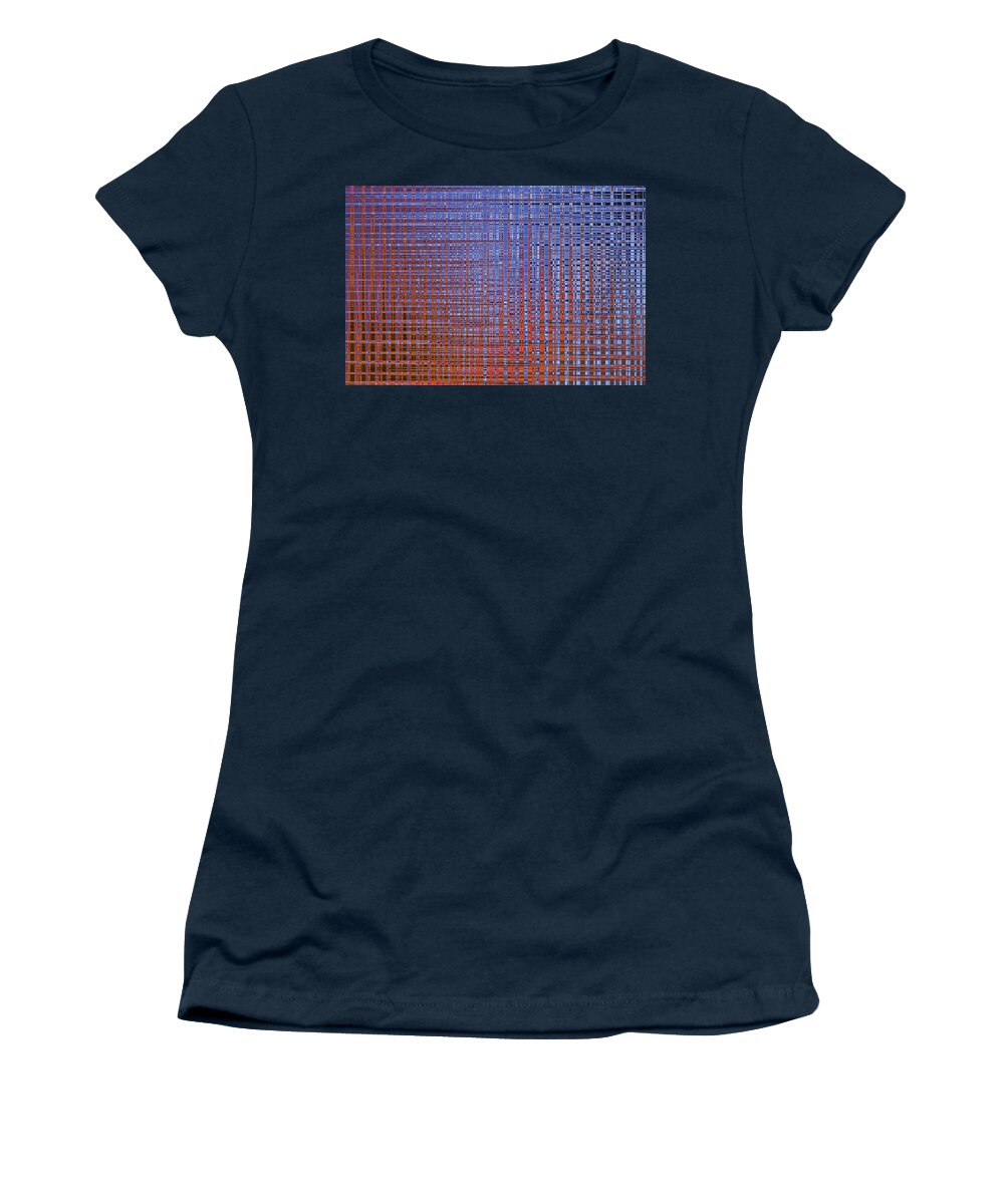 Abstract Women's T-Shirt featuring the photograph Untitled Abstract with Red and Blue by Ira Marcus