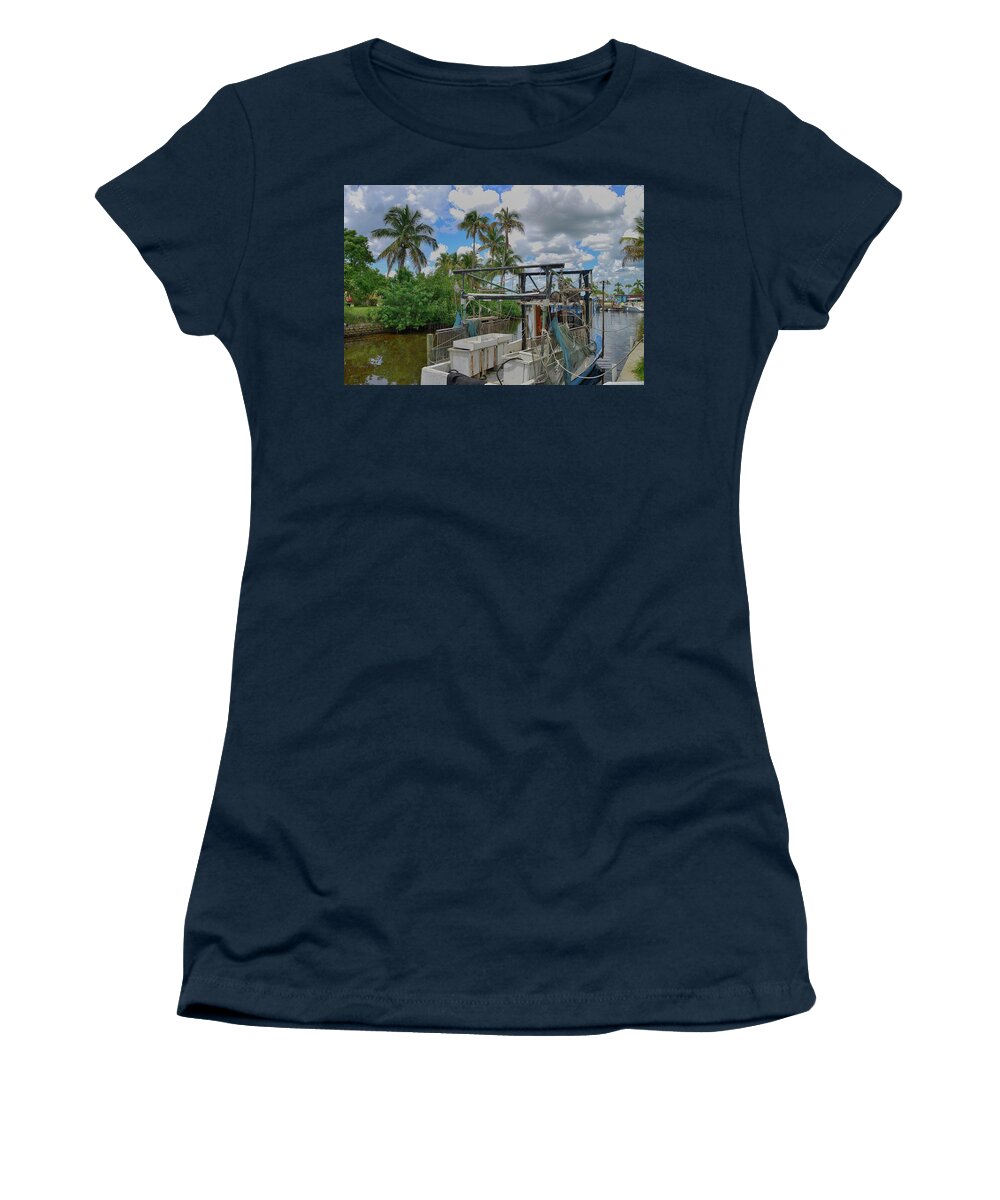 Matlacha Florida Women's T-Shirt featuring the photograph Upclose and Salty by Alison Belsan Horton