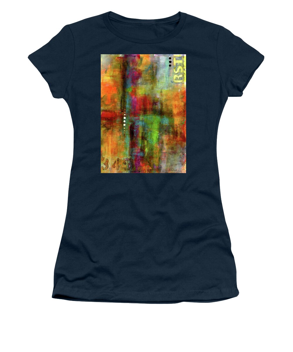 Urban Art Women's T-Shirt featuring the painting Urban Abstract Color 1 by Patricia Lintner