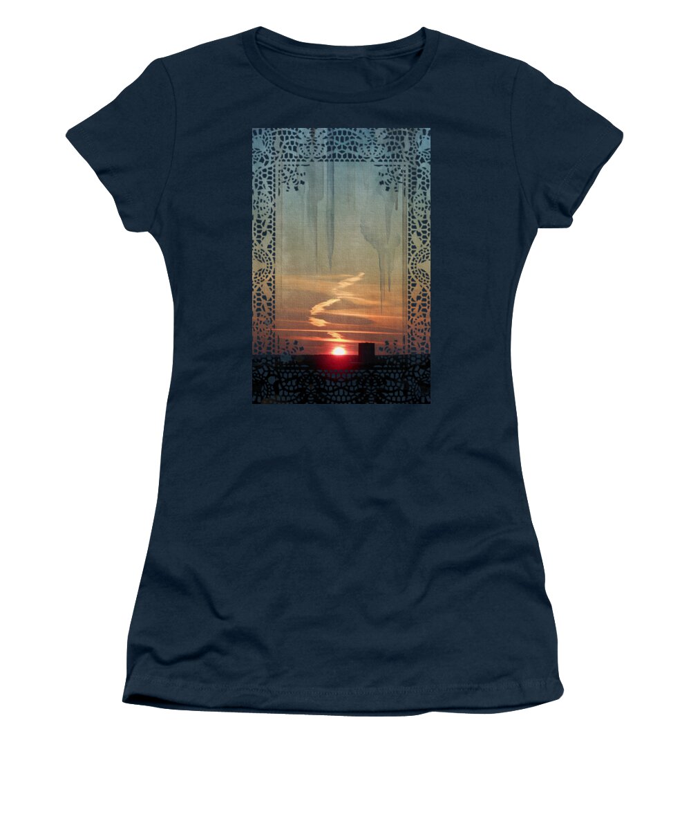 Urban Women's T-Shirt featuring the painting Urban Sunrise by Ivana Westin