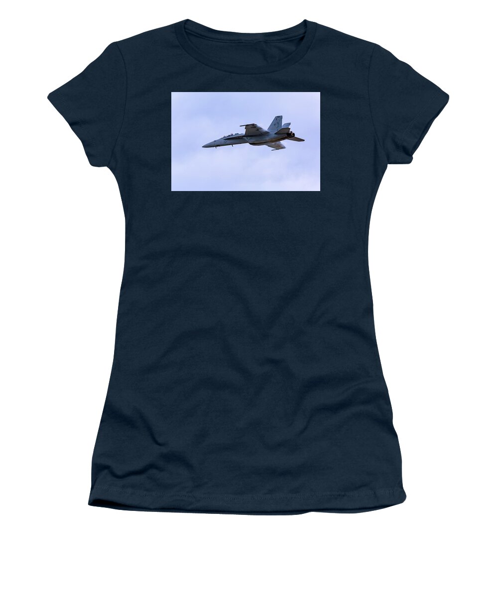 Aircraft Women's T-Shirt featuring the photograph US Navy F-18 Super Hornet by Jack R Perry