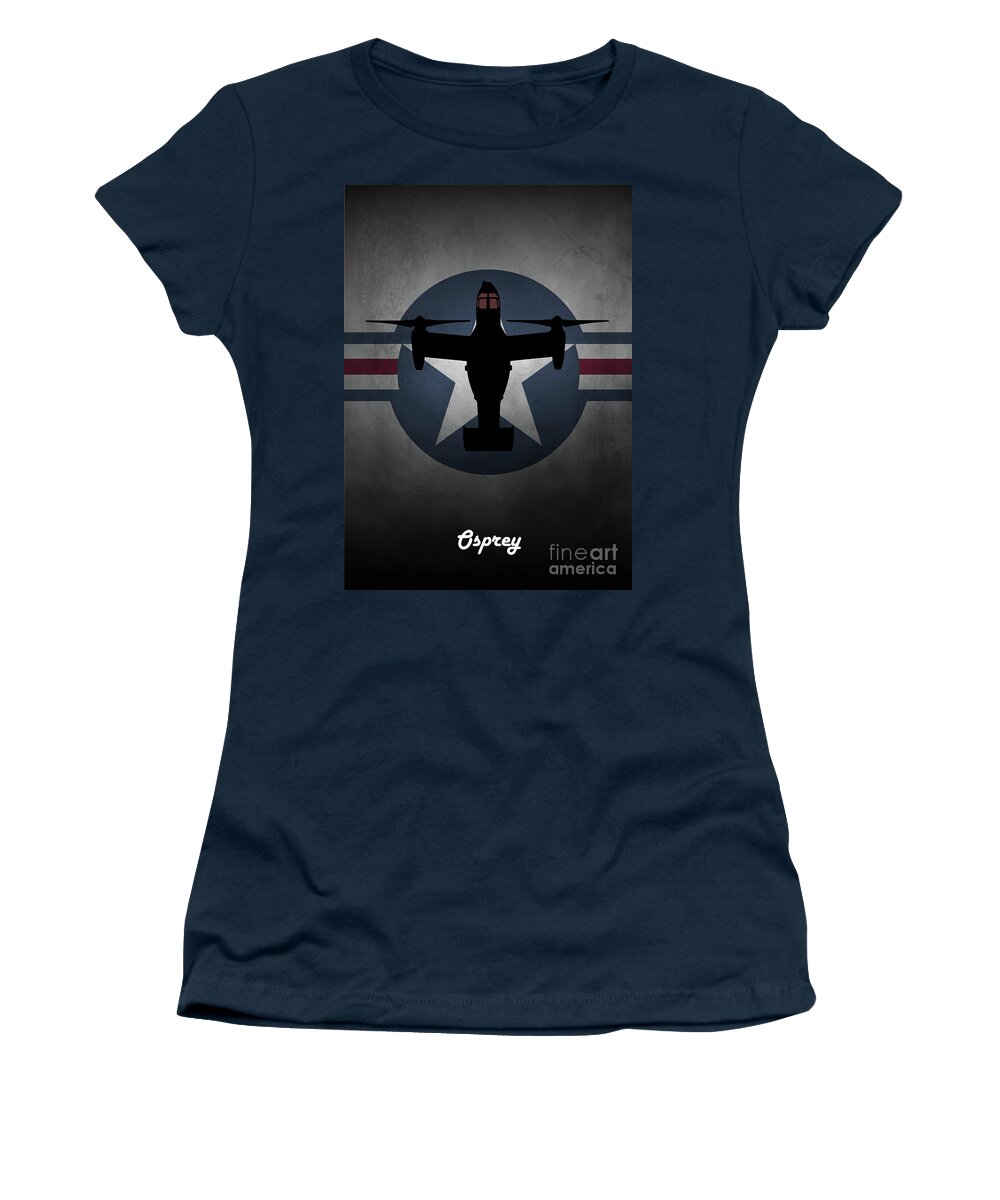 V-22 Women's T-Shirt featuring the digital art V-22 Osprey USAF by Airpower Art