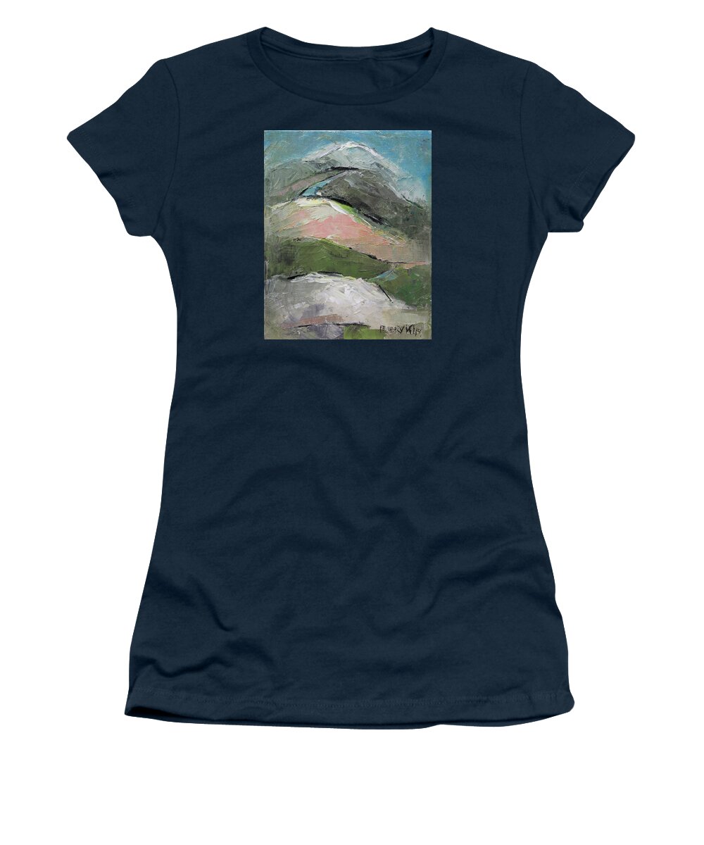 Oil Women's T-Shirt featuring the painting Valley by Becky Kim