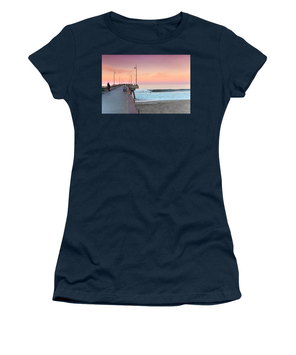  Venice Beach Women's T-Shirt featuring the photograph Venice Dawn by Sean Davey
