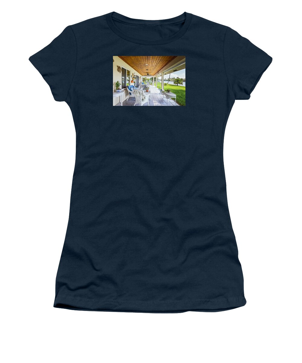  Women's T-Shirt featuring the photograph Veranda by Jody Lane