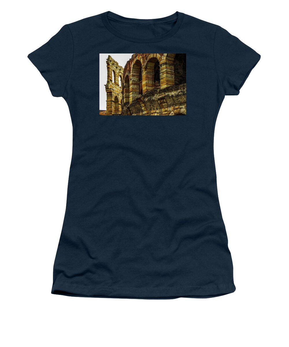 Italy Women's T-Shirt featuring the photograph Verona Amphitheater by Marilyn Burton