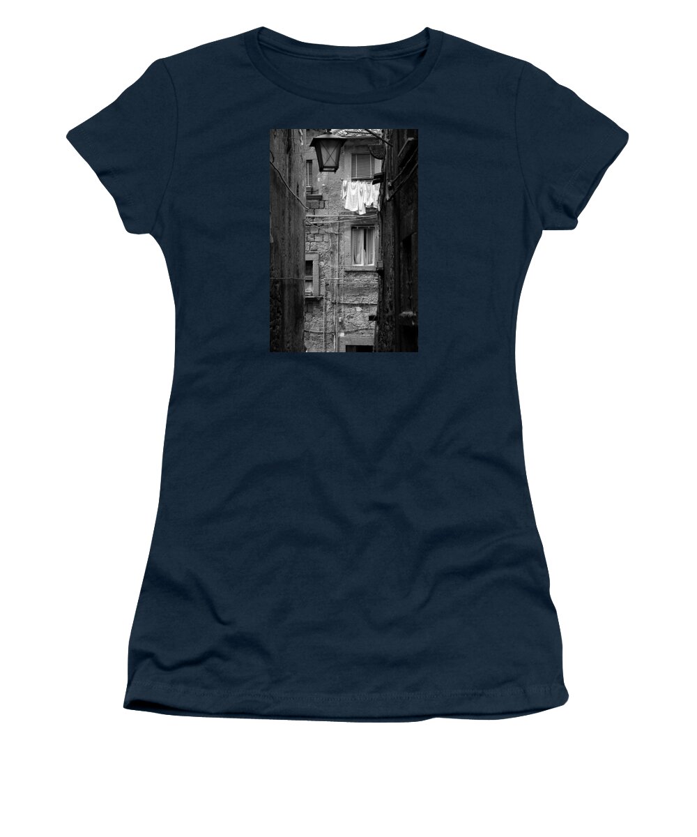 Alley Women's T-Shirt featuring the photograph Vicolo Italano by Valentino Visentini