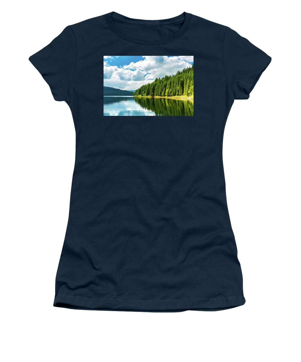 Romania Women's T-Shirt featuring the photograph Vidra Lake by Mihai Andritoiu
